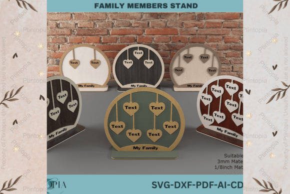 Miembros De La Familia De Pie Colgados Creativo Digital